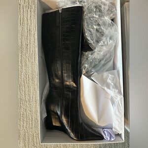 Schutz Patent Leather Wedge boot; never worn ; size 8